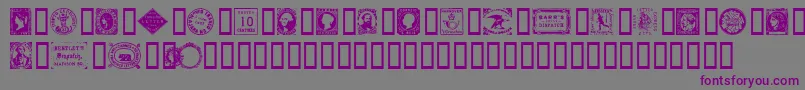 postagestamps Font – Purple Fonts on Gray Background