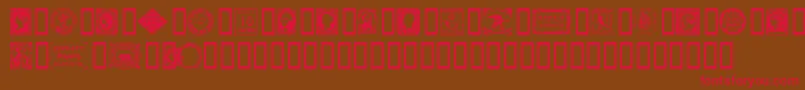 postagestamps Font – Red Fonts on Brown Background