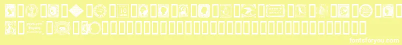 postagestamps Font – White Fonts on Yellow Background