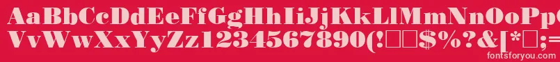 Poster Font – Pink Fonts on Red Background