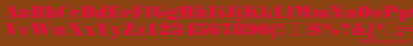 Poster Font – Red Fonts on Brown Background