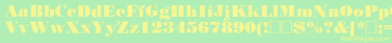 Poster Font – Yellow Fonts on Green Background