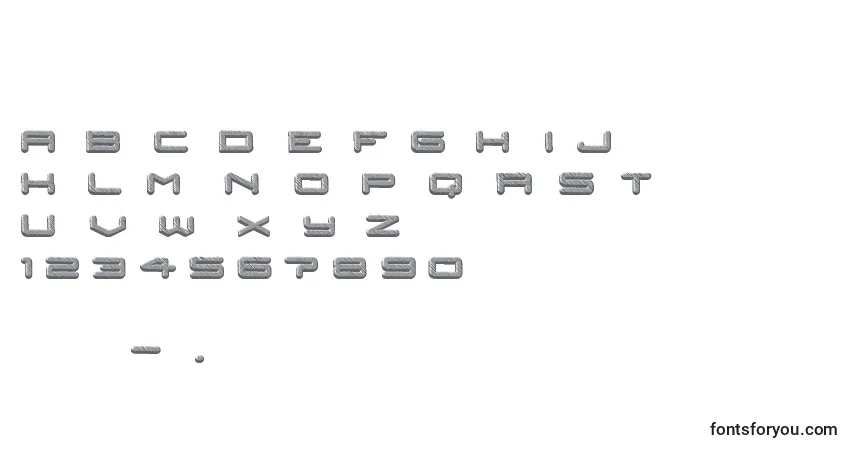 Schriftart Posthuman – Alphabet, Zahlen, spezielle Symbole