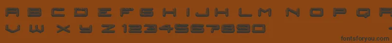 posthuman Font – Black Fonts on Brown Background