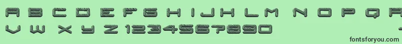 posthuman Font – Black Fonts on Green Background