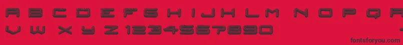 posthuman Font – Black Fonts on Red Background