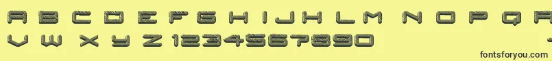 posthuman Font – Black Fonts on Yellow Background