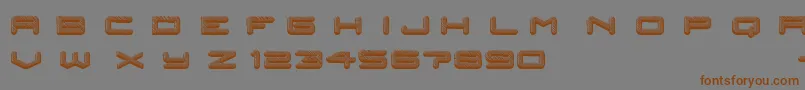 posthuman Font – Brown Fonts on Gray Background