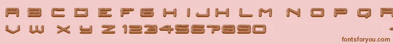 posthuman Font – Brown Fonts on Pink Background