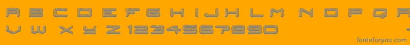 posthuman Font – Gray Fonts on Orange Background