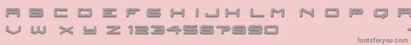 posthuman Font – Gray Fonts on Pink Background