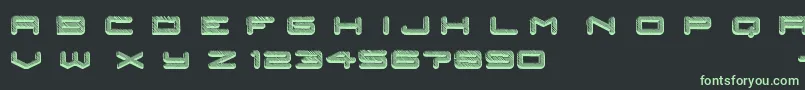 posthuman Font – Green Fonts on Black Background