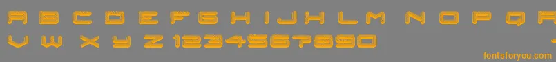 posthuman Font – Orange Fonts on Gray Background