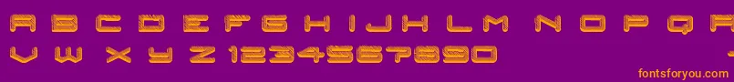 posthuman Font – Orange Fonts on Purple Background