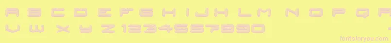posthuman Font – Pink Fonts on Yellow Background