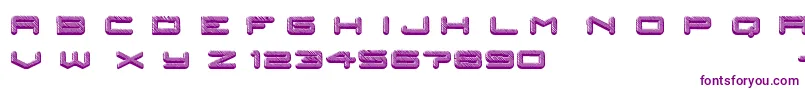 posthuman Font – Purple Fonts on White Background