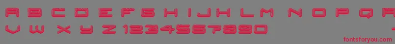 posthuman Font – Red Fonts on Gray Background