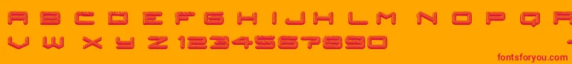 posthuman Font – Red Fonts on Orange Background