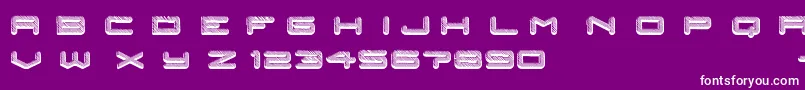 posthuman Font – White Fonts on Purple Background