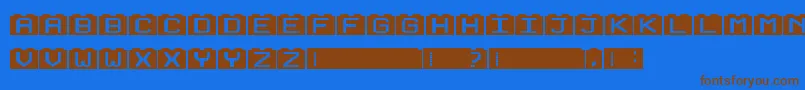 Шрифт BuildingBlocks – коричневые шрифты на синем фоне
