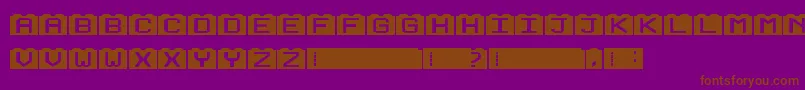 BuildingBlocks-fontti – ruskeat fontit violetilla taustalla