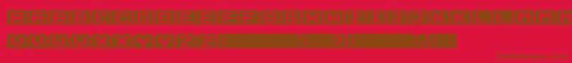 フォントBuildingBlocks – 赤い背景に茶色の文字
