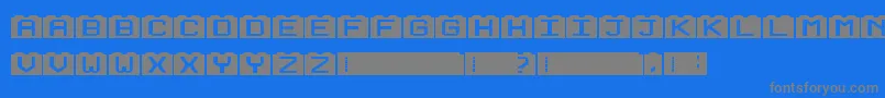 Шрифт BuildingBlocks – серые шрифты на синем фоне