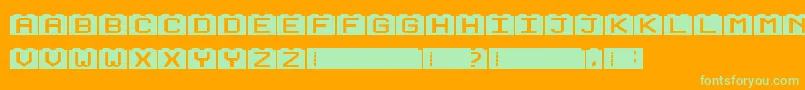 BuildingBlocks Font – Green Fonts on Orange Background