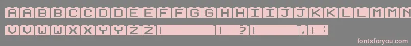 フォントBuildingBlocks – 灰色の背景にピンクのフォント