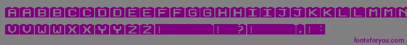 フォントBuildingBlocks – 紫色のフォント、灰色の背景