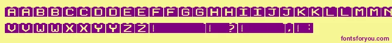 BuildingBlocks Font – Purple Fonts on Yellow Background