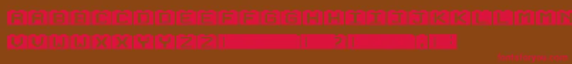 BuildingBlocks Font – Red Fonts on Brown Background