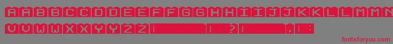 BuildingBlocks Font – Red Fonts on Gray Background
