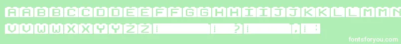 BuildingBlocks-Schriftart – Weiße Schriften auf grünem Hintergrund