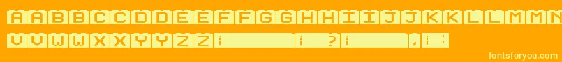 BuildingBlocks Font – Yellow Fonts on Orange Background