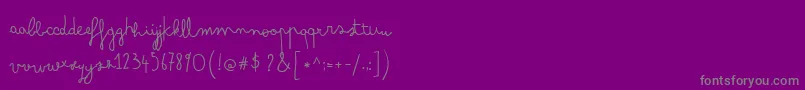 フォントArsenaleWhite – 紫の背景に灰色の文字