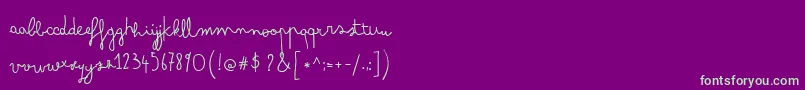 Police ArsenaleWhite – polices vertes sur fond violet