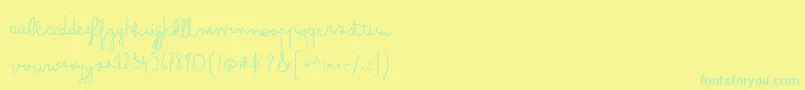 Police ArsenaleWhite – polices vertes sur fond jaune