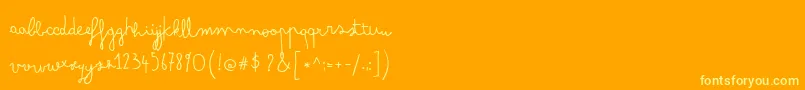 Шрифт ArsenaleWhite – жёлтые шрифты на оранжевом фоне