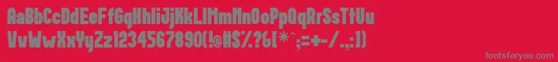 Postillon Font – Gray Fonts on Red Background