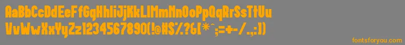 Postillon Font – Orange Fonts on Gray Background