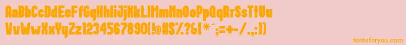 Postillon Font – Orange Fonts on Pink Background