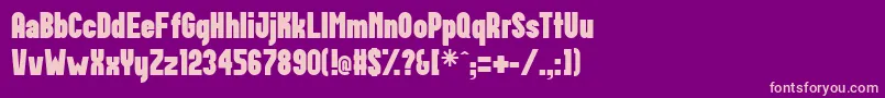 Postillon Font – Pink Fonts on Purple Background