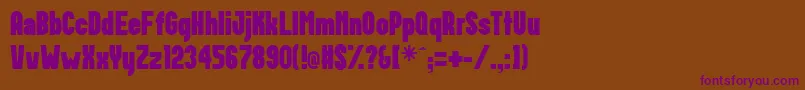 Postillon Font – Purple Fonts on Brown Background