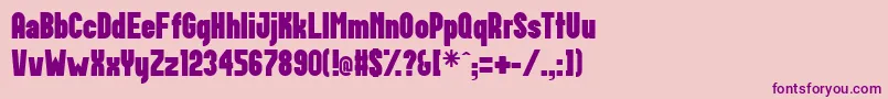 Postillon Font – Purple Fonts on Pink Background