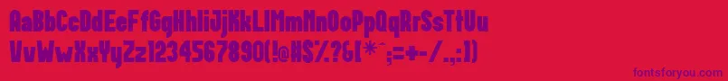 Postillon Font – Purple Fonts on Red Background