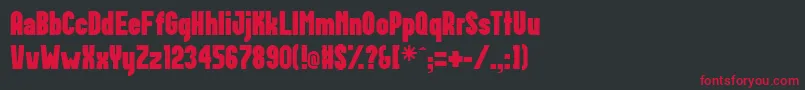Postillon Font – Red Fonts on Black Background