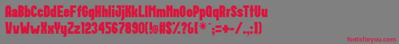 Postillon Font – Red Fonts on Gray Background