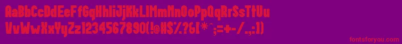 Postillon Font – Red Fonts on Purple Background