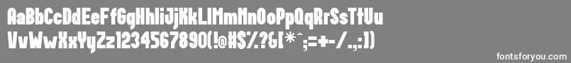 Postillon Font – White Fonts on Gray Background